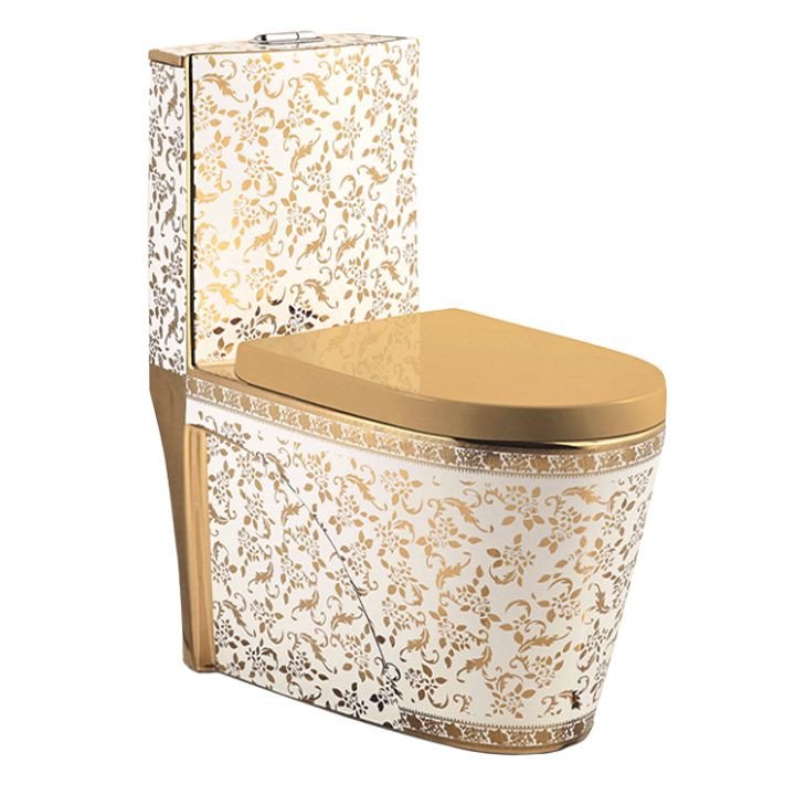 469-G1 MOST POPULAR QUALITIFUL GOLDEN CERAMIC HIGH COMMODE