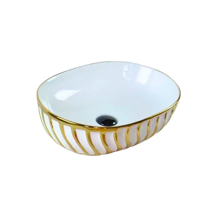 2256WG Golden Decorative Counter Top Basin