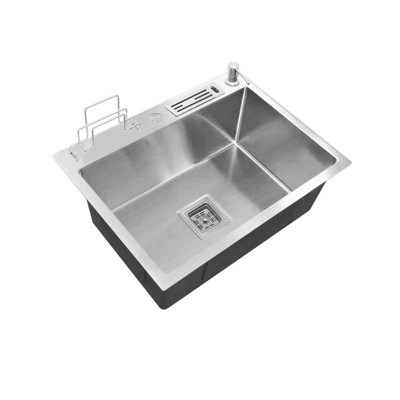 6045 24"X18"X9" INCH HIGH QUALITY MODERN STAINLESS STEEL HANDMADE SINK SINGLE BOWL