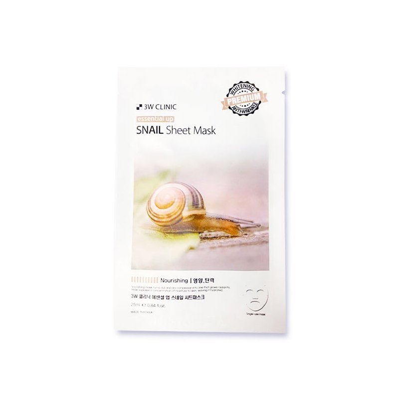 3W Clinic Essential Up Snail Sheet Mask