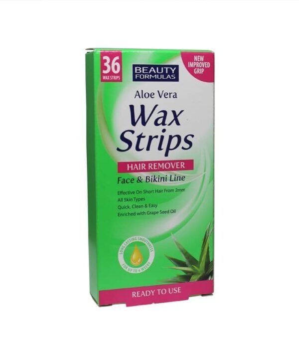 Beauty Formulas Wax Strips Aloe Vera 36 Strips