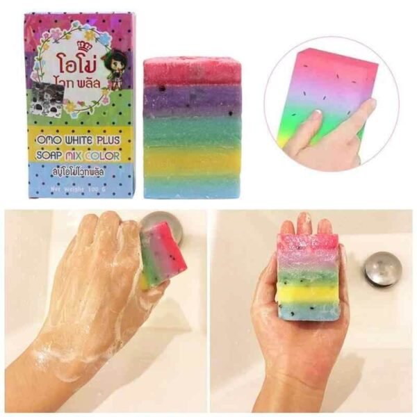 Omo White Plus Soap 5 Colored Mix - Thailand - Image 2