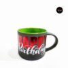 Ceramic Coffee Mug Happy Birth Day to You Green Color - BD224
