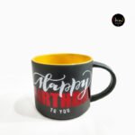 Ceramic Coffee Mug Happy Birth Day to You Yellow Color - BD224