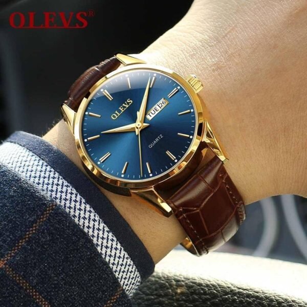 Men Watch Leather Belt Business Relogio Masculino Mens Watches Top Brand Luxury OLEVS