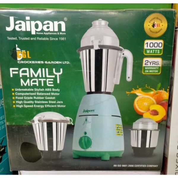 Jaipan Family Mate 1000-Watts Mixer Grinder / Blender 3 IN 1