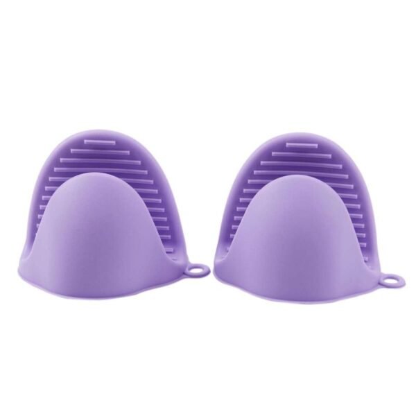2PC Grip Oven Pot Holder Baking BBQ Cook Tools Mini Kitchen Non-slip Heat Resistant Oven Mitts Silicone Glove