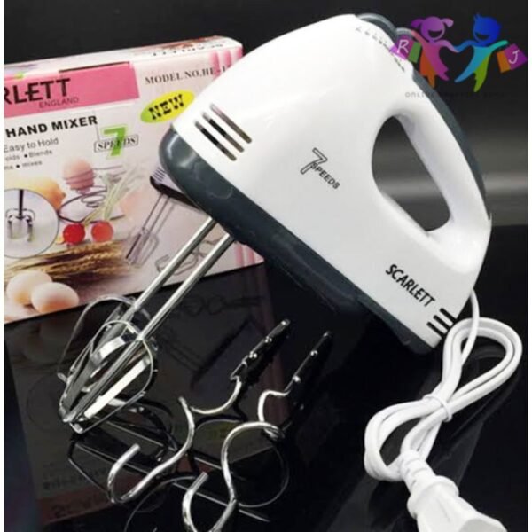 Scarlett - Electric Egg Beater and Mixer for Cake Cream - White