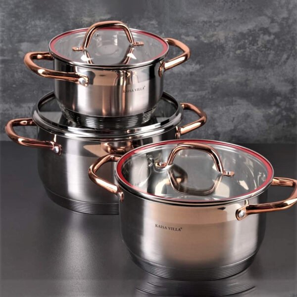 Kaisa Villa 6 Pieces Cookware Set7 Layers bottom