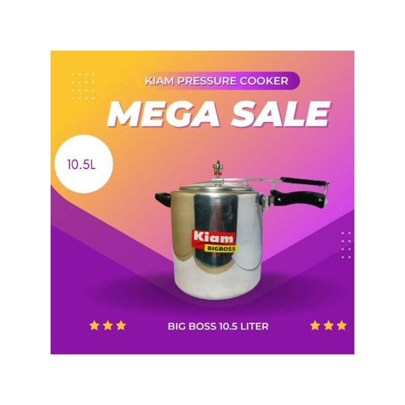 KIAM BIGBOSS Pressure Cooker 10.5 Litres