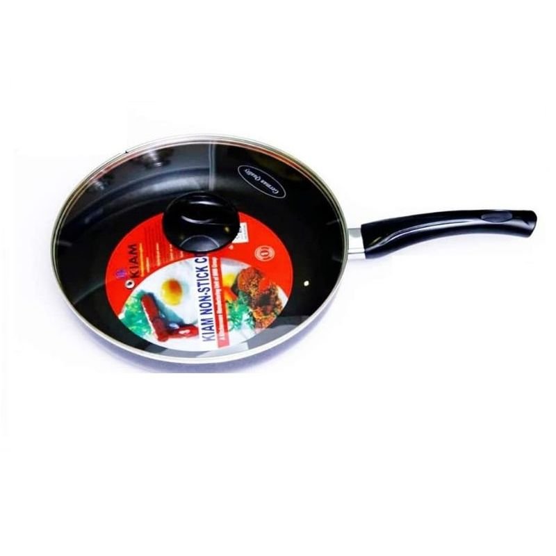 Kiam Non Stick Fry Pan With Glass Lid 22 Cm