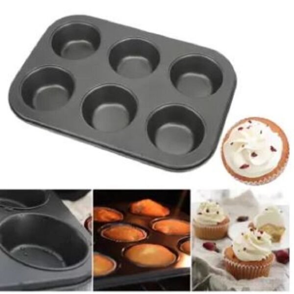 Non Stick Cupcake Mold - Black