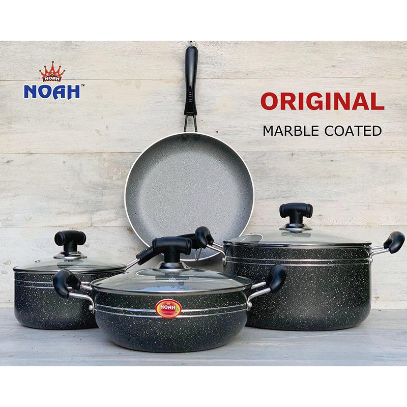 NOAH Marble Coated Set – Black