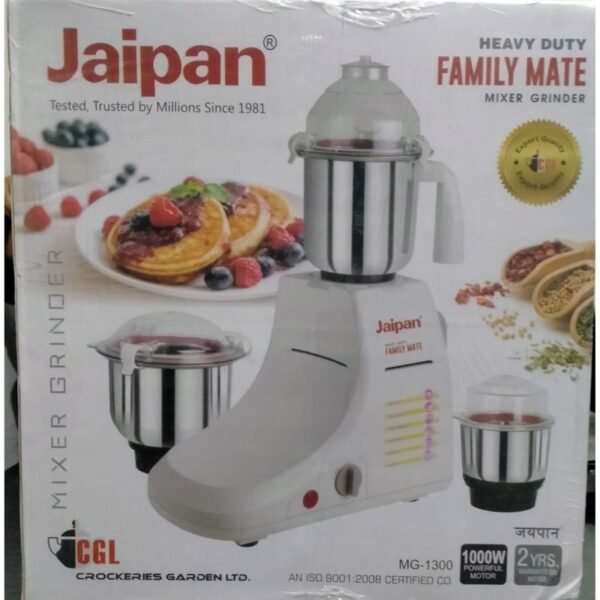 Jaipan Blender /Grinder /Mixer Family Mate (1000WT) Made in India