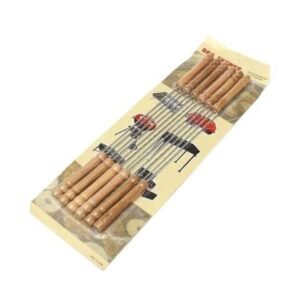 12 Pieces Barbecue Grill Sticks Set - Brown