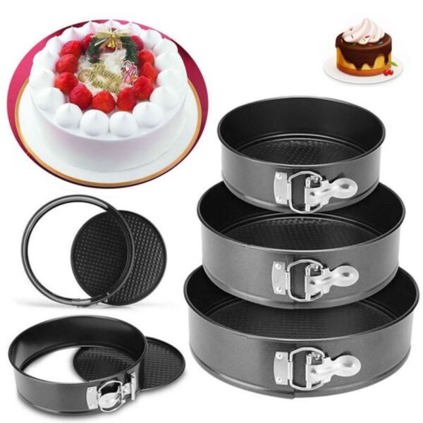 Non Stick Baking Pans 3Pcs set Metal Cake Baking Pan Round Shaped Oven Baking Tray Cake Mold Bakeware Baking Tools