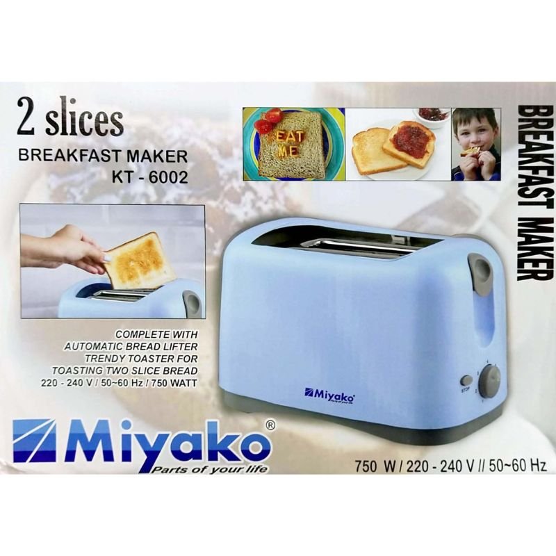 Miyako Bread Toaster KT-6002 White with Lid