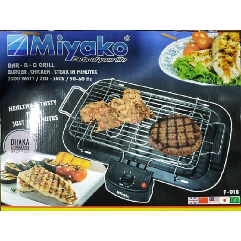 MIYAKO ELECTRIC BAR-B-Q GRILL MACHINE – BLACK ( BBQ) F-018