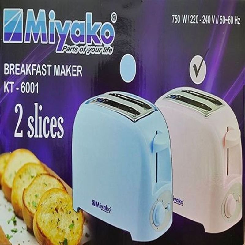 Miyako Electric Bread Toaster 2 Slice KT-6001