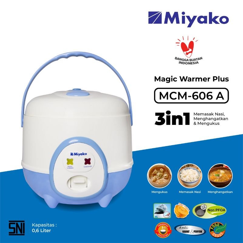 MIYAKO RICE COOKER AND MAGIC WORKER PLUS MCM-606A