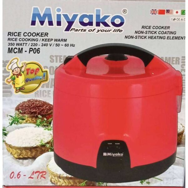 Mini Rice Cooker 0.6 LTR Miyako MCM-P06