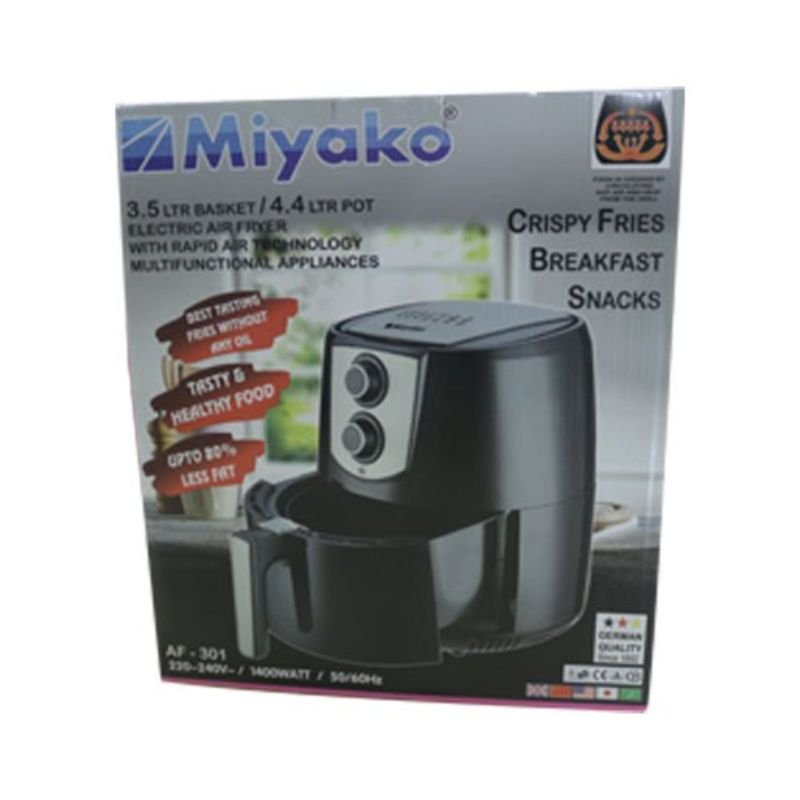 MIYAKO ELECTRIC AIR FRYER 3.5 LTR BASKET / 4.4 LTR POT AF-301