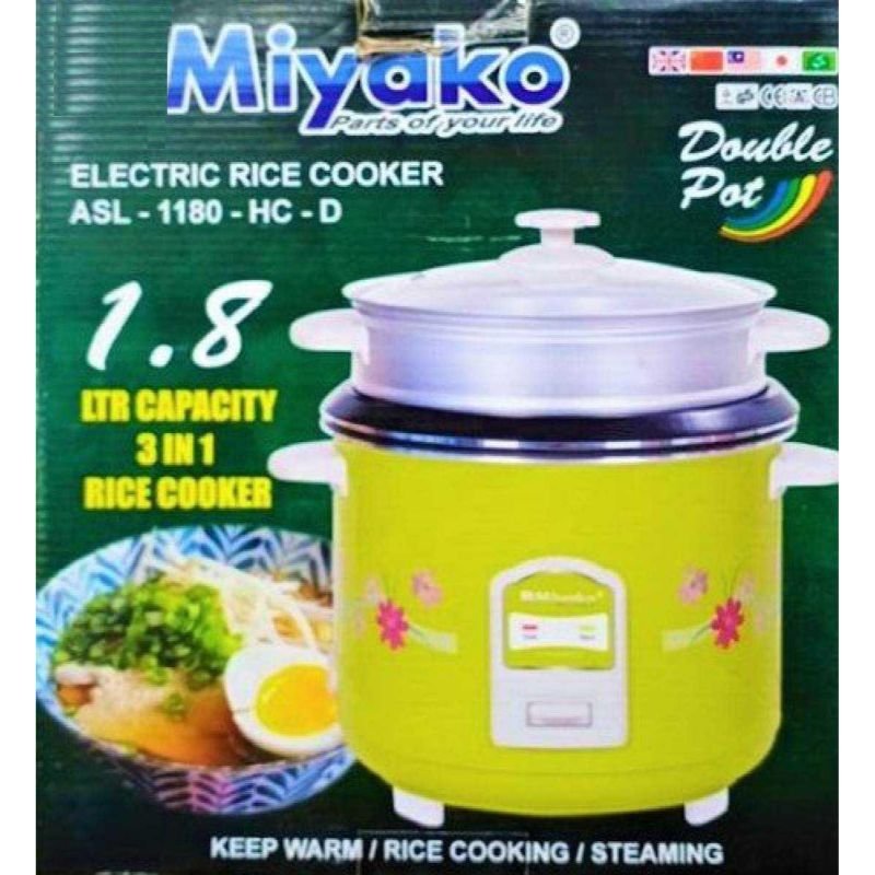 MIYAKO ELECTRIC RICE COOKER ASL-1180 (DOUBLE POT)