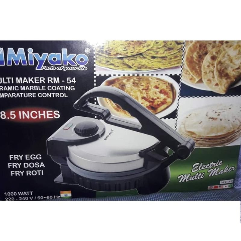 MIYAKO ELECTRIC MULTI MAKER/ MIYAKO ELECTRIC ROTI MAKER RM-850 MADE IN INDIA 1000 WATT