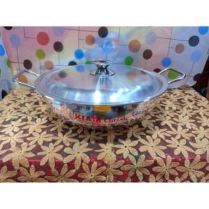 Kiam Premium Luxury Korai With Lid 30 Cm Classic Pure Aluminium Cookware With Aluminium Lid