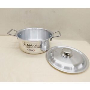 Kiam Premium Luxury Stock Pot 22 Cm Classic Pure Aluminium Cookware With Aluminium Lid