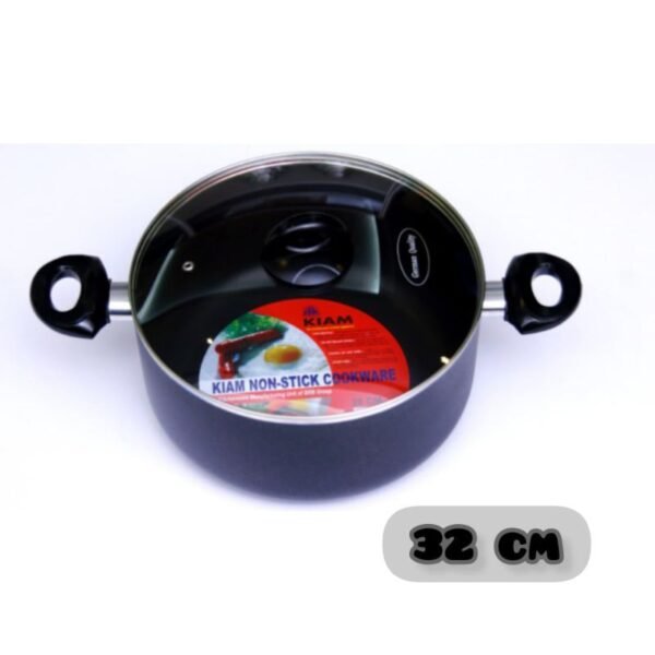 Kiam Premium Luxury Non Stick Casserole With Glass Lid - 32 Cm