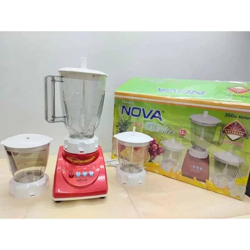 Exclusive Nova Black Berry Blender For Long Time Use 3-In-1,Gift and Home Decoration