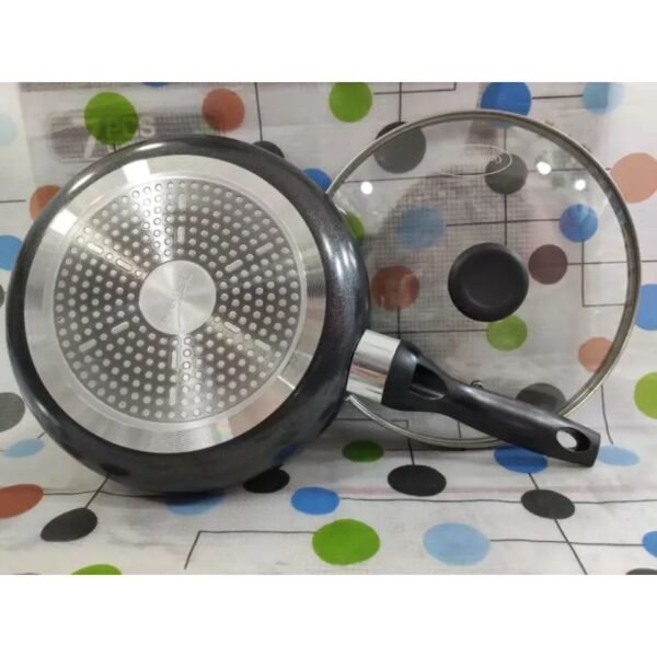 Prestiege 26Cm Marble Coating Omega Deluxe Non Stick Cookware Fry Pan With Lid (S) Induction Omega Granite .
