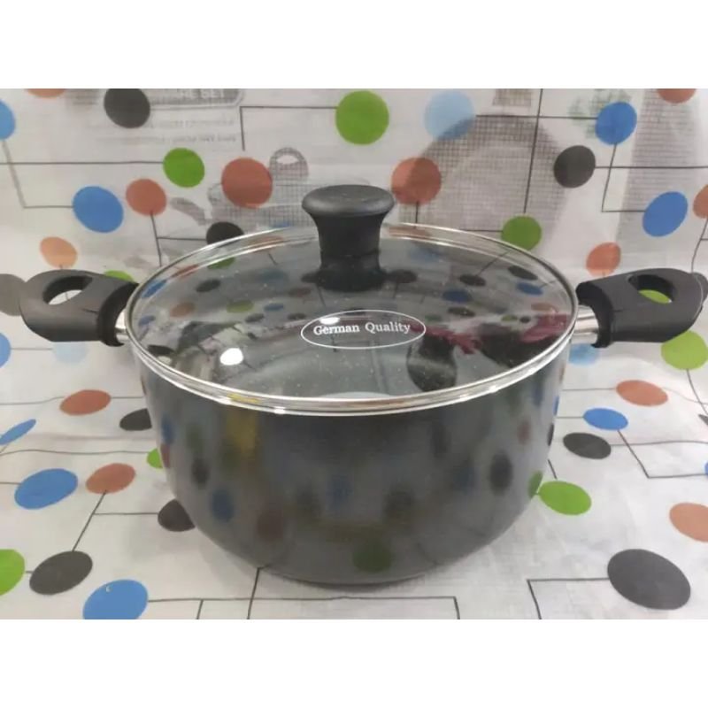 Prestiege 26cm Marble Coating Omega Deluxe Non Stick Cookware Casserole With Lid (S) Induction non-stick cookware.