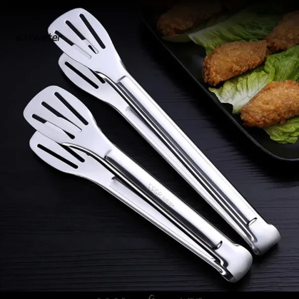 Stainless Steel Cooking Tong Clip Clamp Accessories Salad Serving Bbq Tools