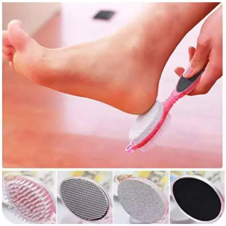 4 Step Multi-use Foot Care Brush Scrubber Scraper -1 Pcs