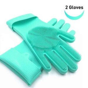 High Quality Silicone Dish Washing Kitchen Hand Gloves-2pics - Hand Gloves - Hand Gloves - Hand Gloves