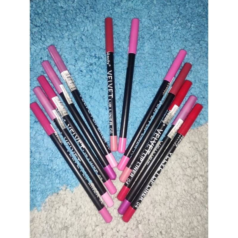 Velvet Lipliner Pencil 12Pcs Set for woman