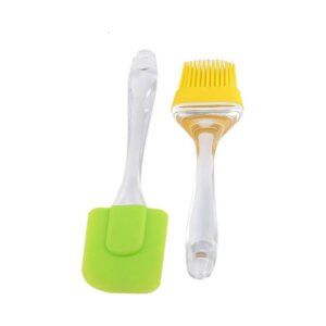 2 PC Oil Brush with Silicone Spatula Big size