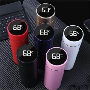 Stainless Steel Vacuum Thermal Flask with LED Temperature Display  Double Walled Vacuum Insulated