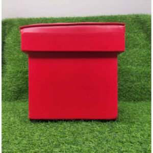 Square Shape Box PU Leather Rest Stool 151515 Red