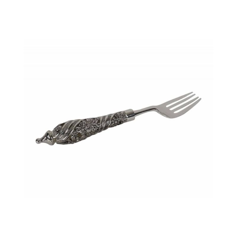 Stylish Serving Fork With Carved Detailiing