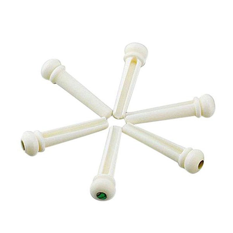 Bridge Pins For Acoustic Guitar 6 pcs – White