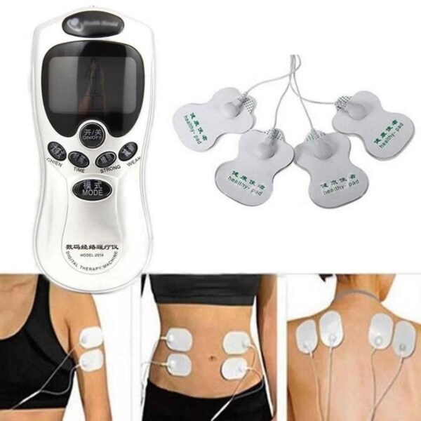 Digital Therapy Machine Full Body Pulse Muscle Relax Massage 4 Pads