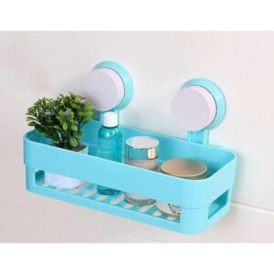 Plastic Bathroom Wall Shelves- Blue