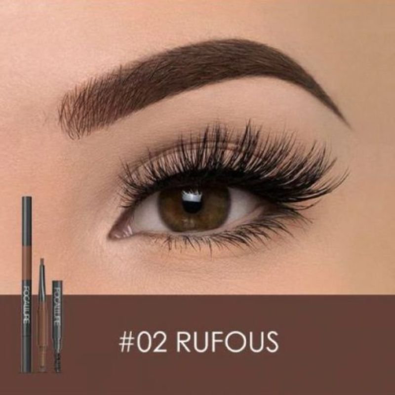 Focallure Waterproof 3 in 1 Auto Eyebrow Pencil 02 Rufous ( FA 64 )