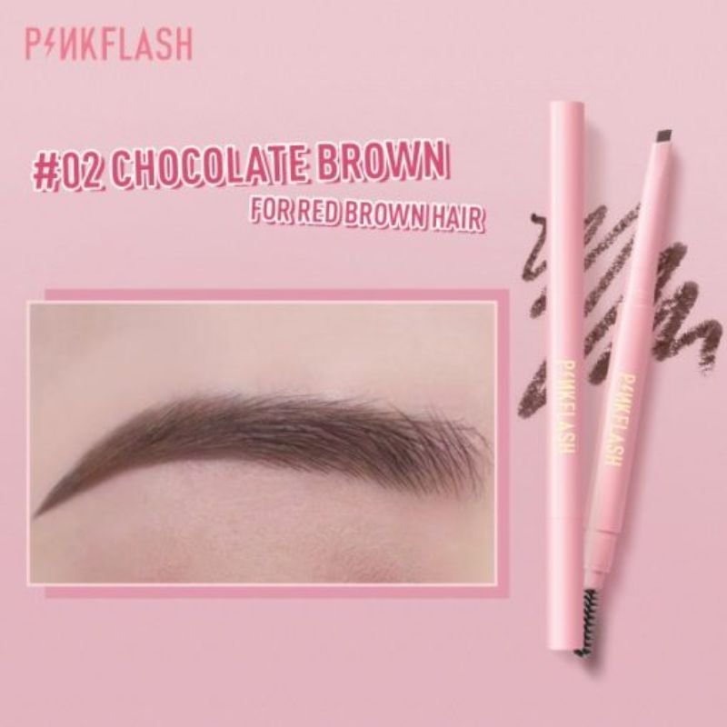 PINKFLASH Waterproof Auto Eyebrow Pencil #02 Chocolate Brown ( E09 )