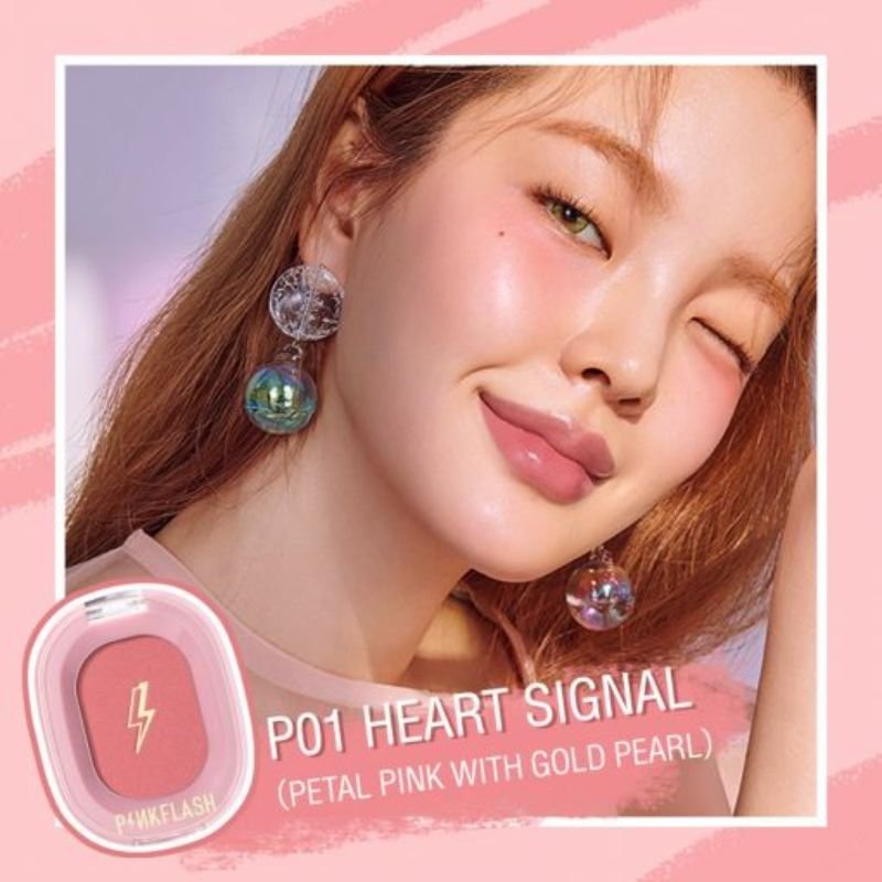 PINKFLASH Chic In Cheek Blush P01 Heart Signal (Shimmer) ( F01 )