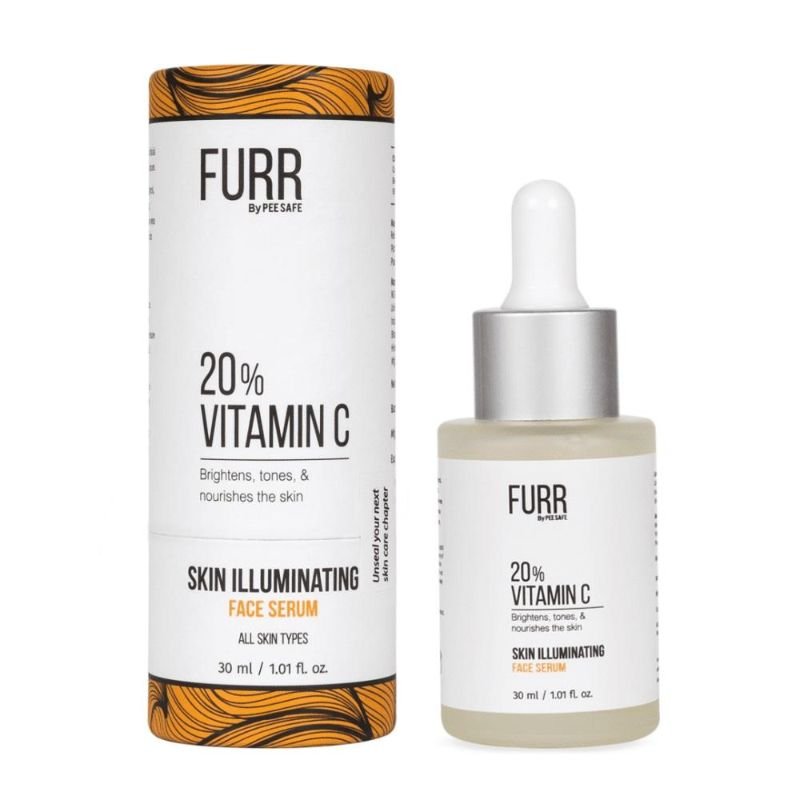 FURR By Pee Safe 20% Vitamin C Skin Face Serum For Skin Illumination – 30 Ml | Brightens, Tones, & Nourishes the Skin