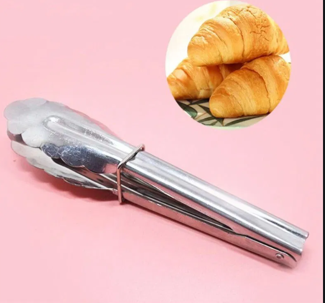 Stainless Steel Food Tong BBQ Buffet Salad Grill Tongs Clip /Cooking Food Serving Utensil tong /Home Kitchen Restaurant Tool 1Pc Small